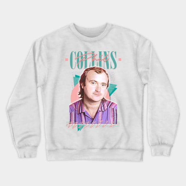 Phil Collins /// Retro 80s Aesthetic Fan Design Crewneck Sweatshirt by DankFutura